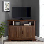 Meuble TV d'angle Middlebrook 44 pouces à portes rainurées