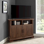 Meuble TV d'angle Middlebrook 44 pouces à portes rainurées