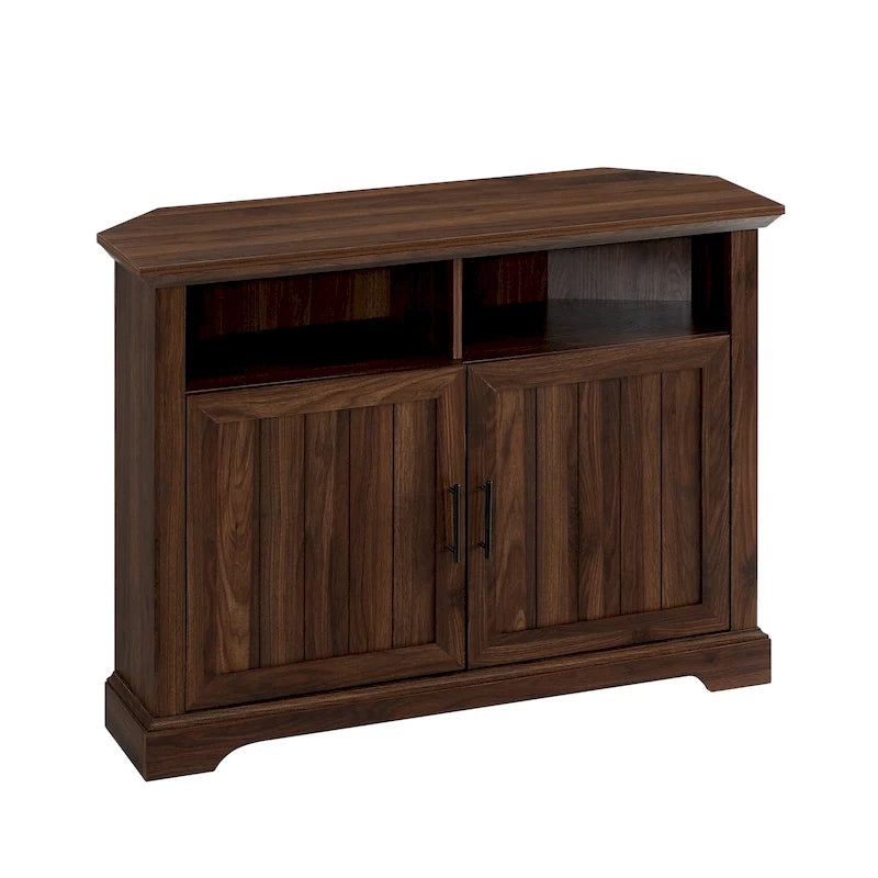 Meuble TV d'angle Middlebrook 44 pouces à portes rainurées