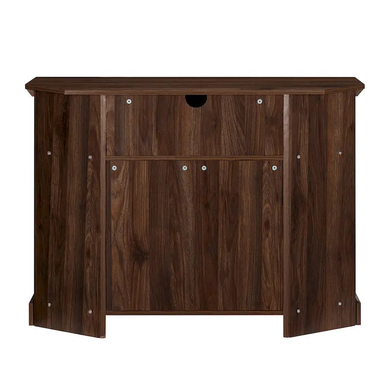 Meuble TV d'angle Middlebrook 44 pouces à portes rainurées