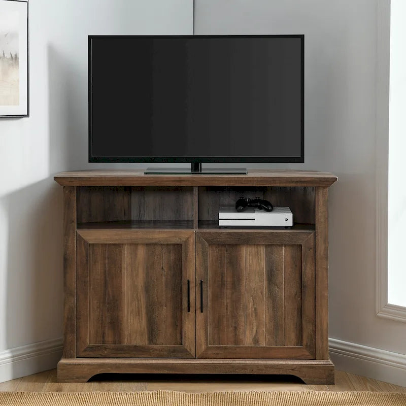 Meuble TV d'angle Middlebrook 44 pouces à portes rainurées