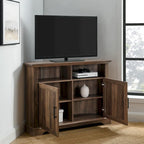Meuble TV d'angle Middlebrook 44 pouces à portes rainurées