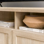 Meuble TV d'angle Middlebrook 44 pouces à portes rainurées