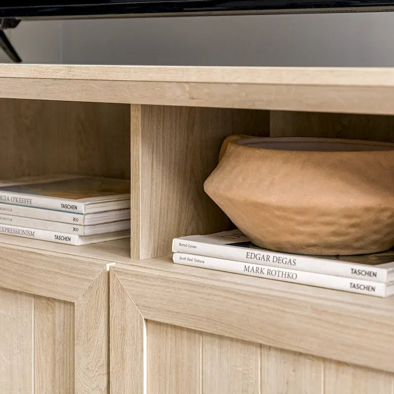 Meuble TV d'angle Middlebrook 44 pouces à portes rainurées