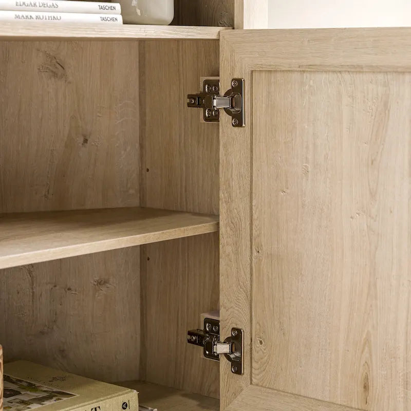 Meuble TV d'angle Middlebrook 44 pouces à portes rainurées