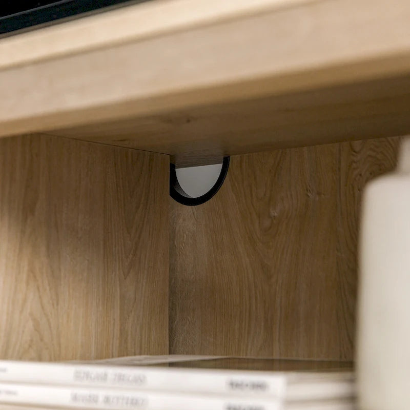 Meuble TV d'angle Middlebrook 44 pouces à portes rainurées