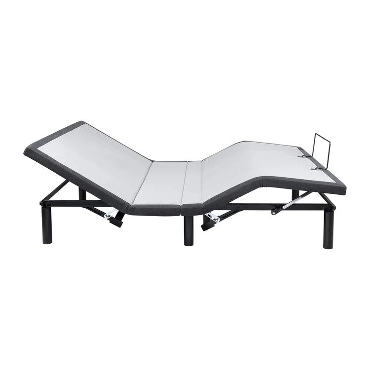 Sommier électrique réglable pour soulager la douleur, avec massage de la tête et des pieds à 3 vitesses, télécommande sans fil et chargeur USB.