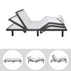 Sommier électrique réglable pour soulager la douleur, avec massage de la tête et des pieds à 3 vitesses, télécommande sans fil et chargeur USB.