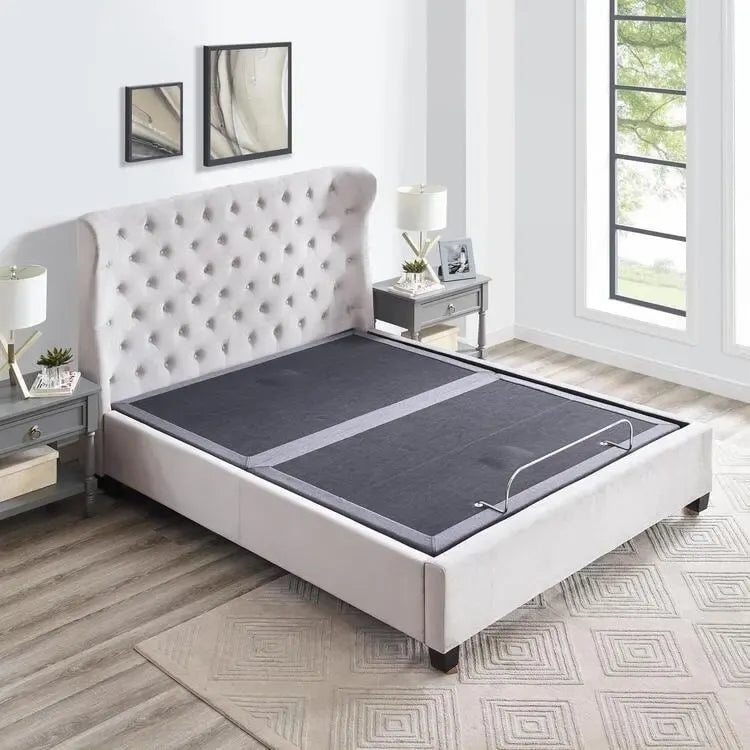 Sommier électrique réglable pour soulager la douleur, avec massage de la tête et des pieds à 3 vitesses, télécommande sans fil et chargeur USB.