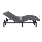 Sommier électrique réglable pour soulager la douleur, avec massage de la tête et des pieds à 3 vitesses, télécommande sans fil et chargeur USB.