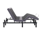 Sommier électrique réglable pour soulager la douleur, avec massage de la tête et des pieds à 3 vitesses, télécommande sans fil et chargeur USB.