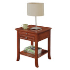 Table d'appoint à 1 tiroir et étagère coulissante American Heritage Logan de Convenience Concepts