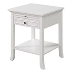 Table d'appoint à 1 tiroir et étagère coulissante American Heritage Logan de Convenience Concepts