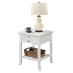 Table d'appoint à 1 tiroir et étagère coulissante American Heritage Logan de Convenience Concepts
