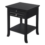 Table d'appoint à 1 tiroir et étagère coulissante American Heritage Logan de Convenience Concepts