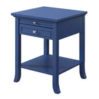 Table d'appoint à 1 tiroir et étagère coulissante American Heritage Logan de Convenience Concepts