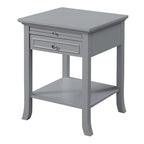 Table d'appoint à 1 tiroir et étagère coulissante American Heritage Logan de Convenience Concepts