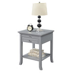 Table d'appoint à 1 tiroir et étagère coulissante American Heritage Logan de Convenience Concepts