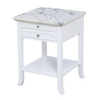 Table d'appoint à 1 tiroir et étagère coulissante American Heritage Logan de Convenience Concepts
