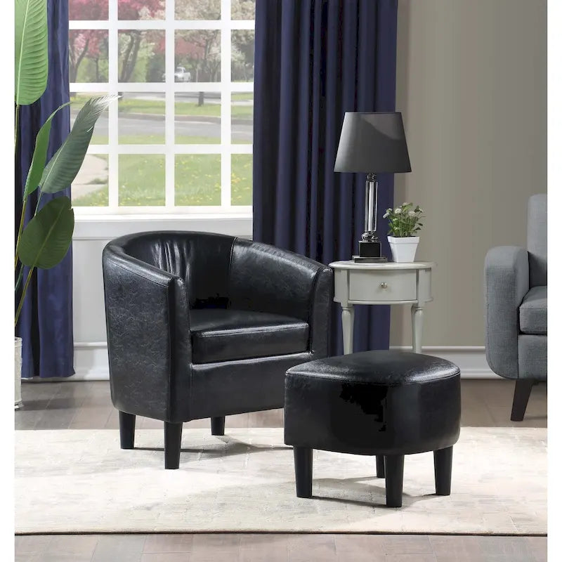 Fauteuil d'appoint Churchill avec repose-pieds Take a Seat de Convenience Concepts
