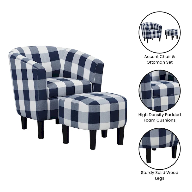 Fauteuil d'appoint Churchill avec repose-pieds Take a Seat de Convenience Concepts