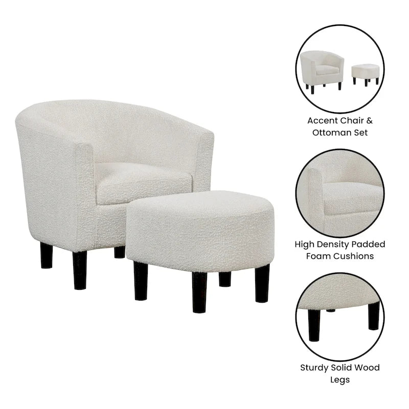 Fauteuil d'appoint Churchill avec repose-pieds Take a Seat de Convenience Concepts