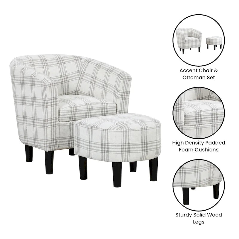 Fauteuil d'appoint Churchill avec repose-pieds Take a Seat de Convenience Concepts