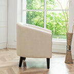 Fauteuil club KINWELL en cuir PU capitonné avec clous décoratifs