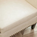 Fauteuil club KINWELL en cuir PU capitonné avec clous décoratifs