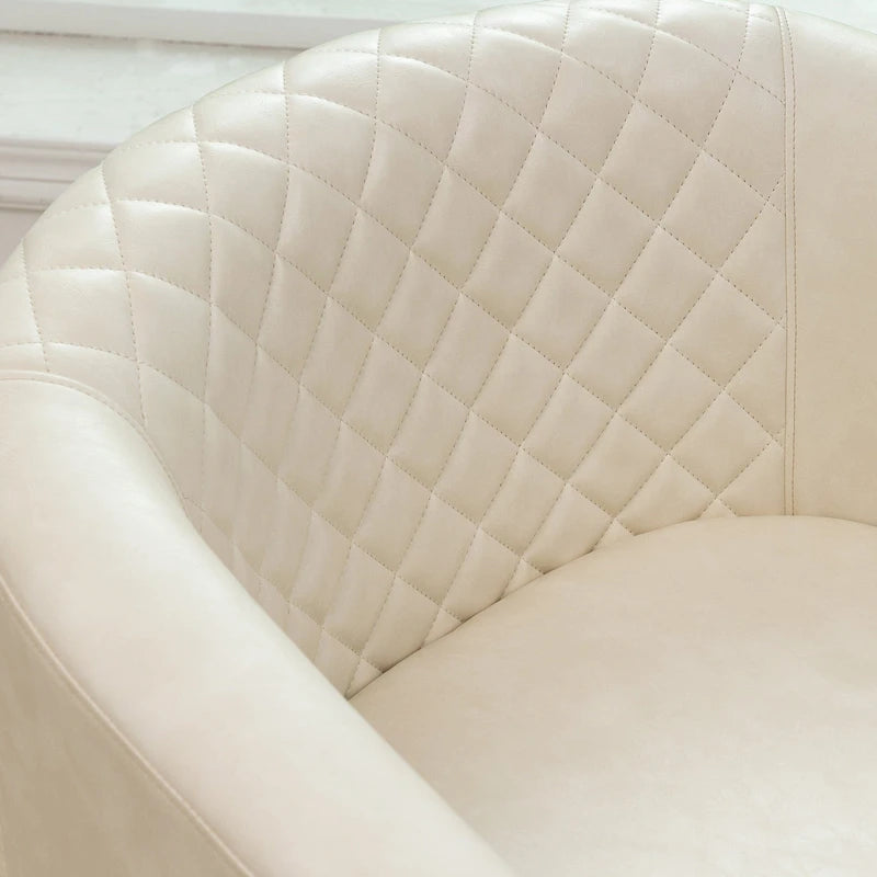 Fauteuil club KINWELL en cuir PU capitonné avec clous décoratifs