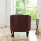 Fauteuil club KINWELL en cuir PU capitonné avec clous décoratifs