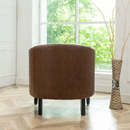 Fauteuil club KINWELL en cuir PU capitonné avec clous décoratifs