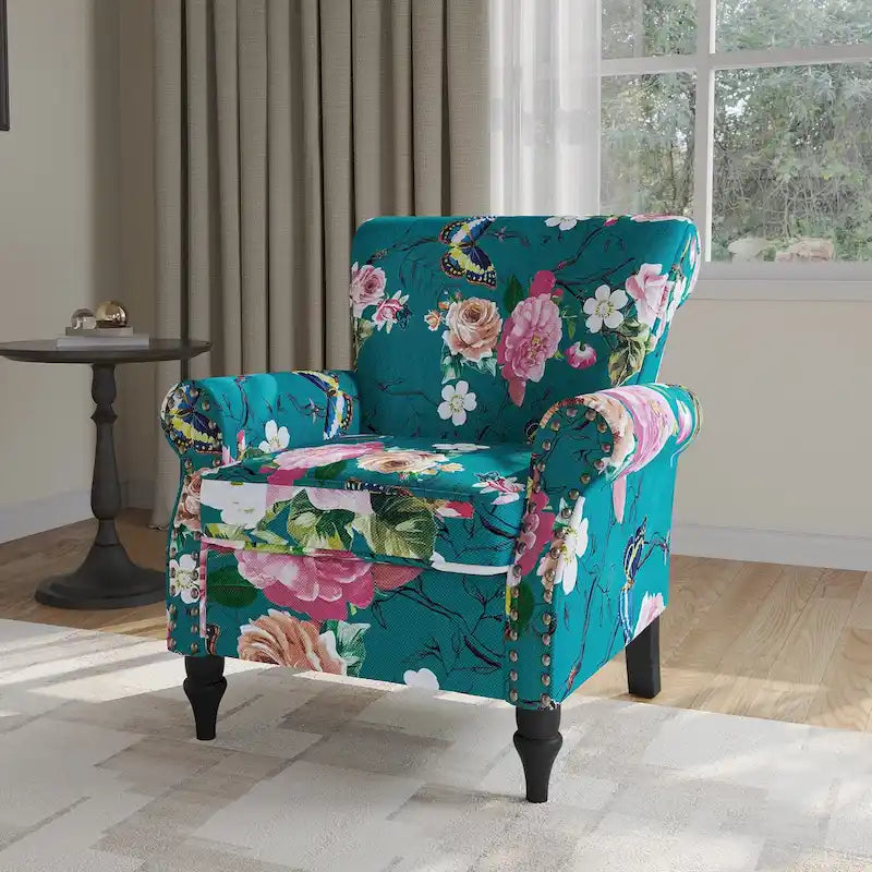 Fauteuils d'appoint modernes du milieu du siècle avec garniture cloutée