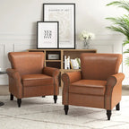 Fauteuils d'appoint modernes du milieu du siècle avec garniture cloutée