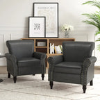 Fauteuils d'appoint modernes du milieu du siècle avec garniture cloutée
