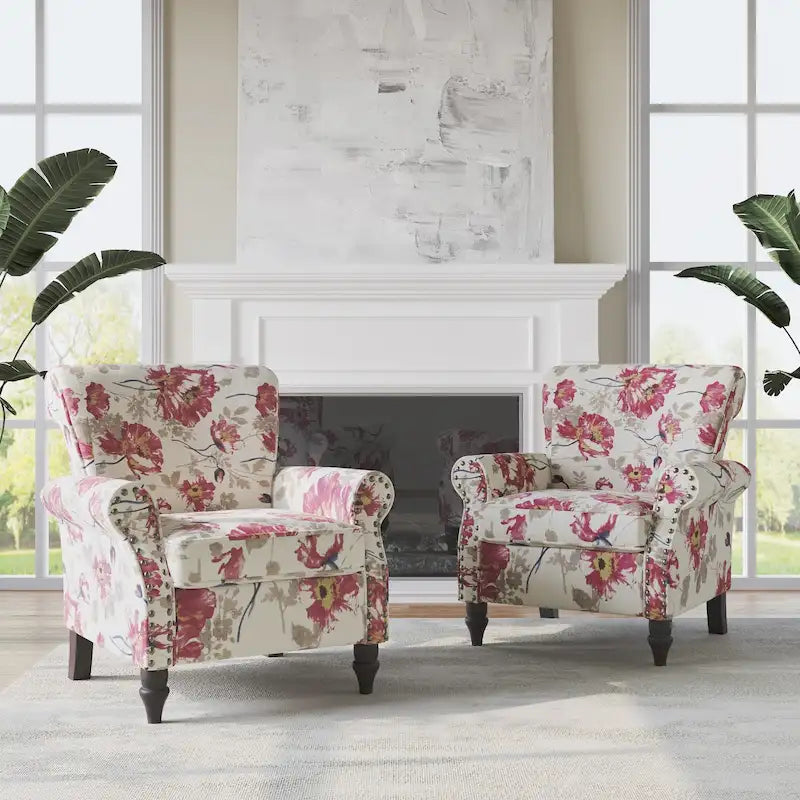 Fauteuils d'appoint modernes du milieu du siècle avec garniture cloutée