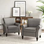 Fauteuils d'appoint modernes du milieu du siècle avec garniture cloutée