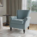 Fauteuils d'appoint modernes du milieu du siècle avec garniture cloutée