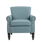 Fauteuils d'appoint modernes du milieu du siècle avec garniture cloutée