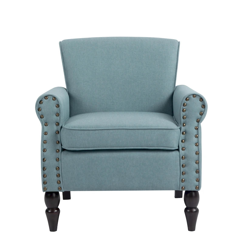 Fauteuils d'appoint modernes du milieu du siècle avec garniture cloutée