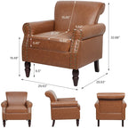 Fauteuils d'appoint modernes du milieu du siècle avec garniture cloutée