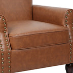 Fauteuils d'appoint modernes du milieu du siècle avec garniture cloutée