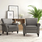 Fauteuils d'appoint modernes du milieu du siècle avec garniture cloutée
