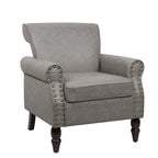 Fauteuils d'appoint modernes du milieu du siècle avec garniture cloutée