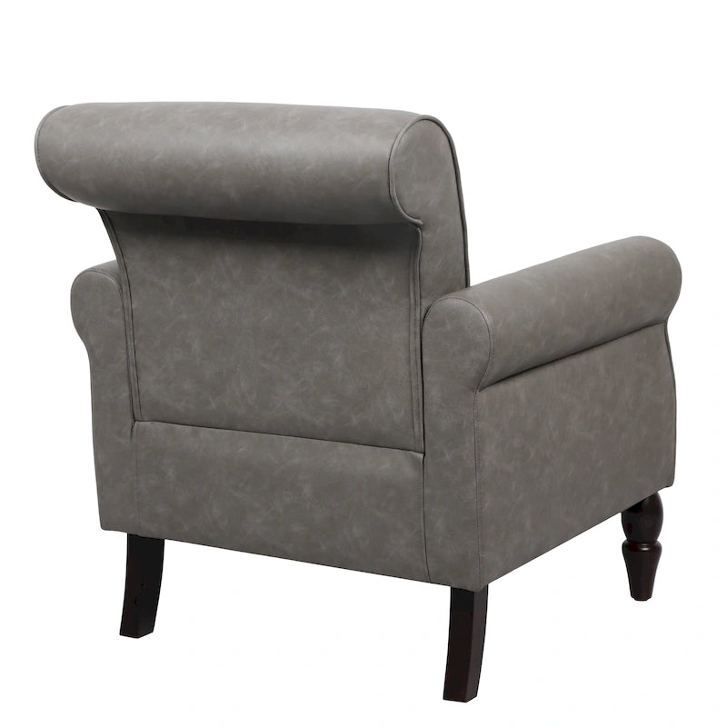 Fauteuils d'appoint modernes du milieu du siècle avec garniture cloutée