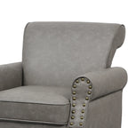 Fauteuils d'appoint modernes du milieu du siècle avec garniture cloutée