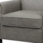 Fauteuils d'appoint modernes du milieu du siècle avec garniture cloutée
