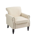 Fauteuils d'appoint modernes du milieu du siècle avec garniture cloutée