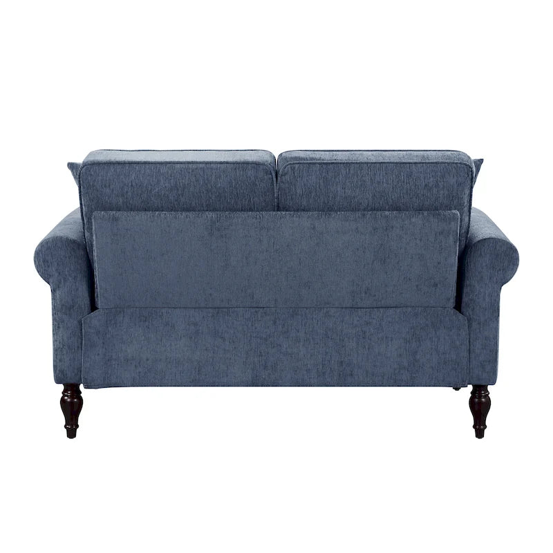 Ensemble de salon 2 pièces Igny traditionnel en chenille à accoudoirs roulés par Furniture of America