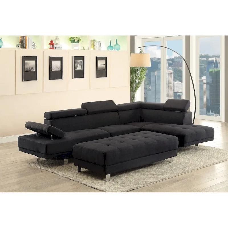 Riveredge Linen Upholstered Ottoman